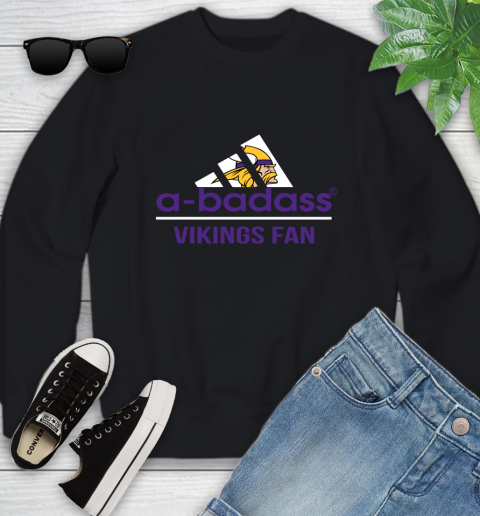Minnesota Vikings NFL Football A Badass Adidas Adoring Fan Sports (1) Youth Sweatshirt