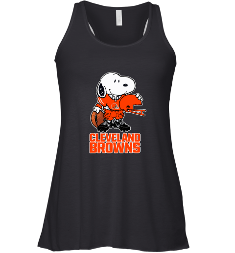 Snoopy A Strong And Proud Cleveland Browns Player NFL Racerback Tank