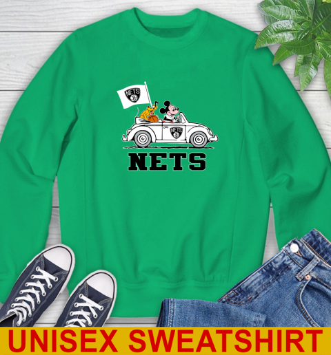 NBA Basketball Brooklyn Nets Pluto Mickey Driving Disney Shirt Sweatshirt 6