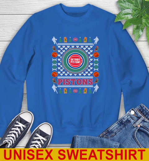 Detroit Pistons Merry Christmas NBA Basketball Loyal Fan Sweatshirt - Image 12