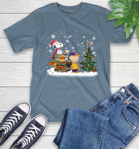 Los Angeles Lakers NBA Basketball Christmas The Peanuts Movie Snoopy Championship T-Shirt 8