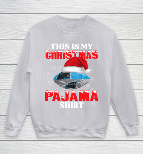 Carolina Panthers This Is My Christmas Pajama Shirt NFL Youth Sweatshirt 3