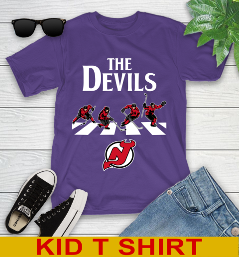 NHL Hockey New Jersey Devils The Beatles Rock Band Shirt Youth T-Shirt 3