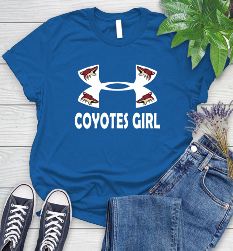 NHL Arizona Coyotes Girl Under Armour Hockey Sports Women's T-Shirt 12