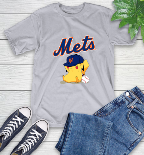 MLB Pikachu Baseball Sports New York Mets T-Shirt 6