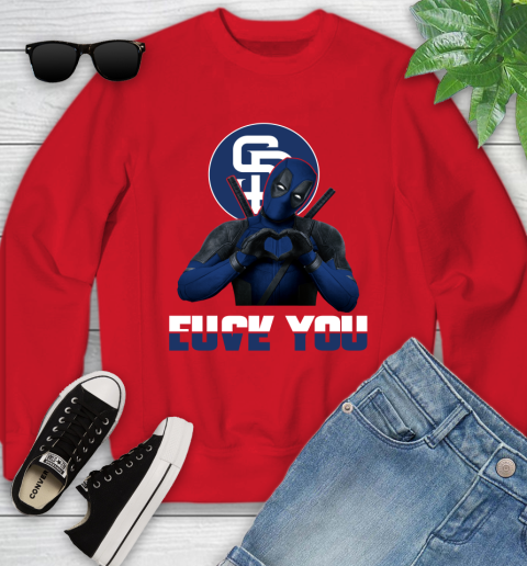 MLB San Diego Padres Deadpool Love You Fuck You Baseball Sports Youth Sweatshirt 8