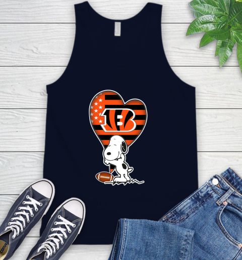 Cincinnati Bengals NFL Football The Peanuts Movie Adorable Snoopy Tank Top 3