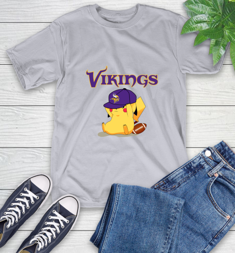 NFL Pikachu Football Sports Minnesota Vikings T-Shirt 6