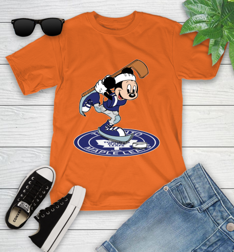 NHL Hockey Toronto Maple Leafs Cheerful Mickey Disney Shirt Youth T-Shirt 7