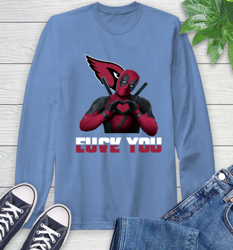 NHL Arizona Cardinals Deadpool Love You Fuck You Football Sports Long Sleeve T-Shirt 12