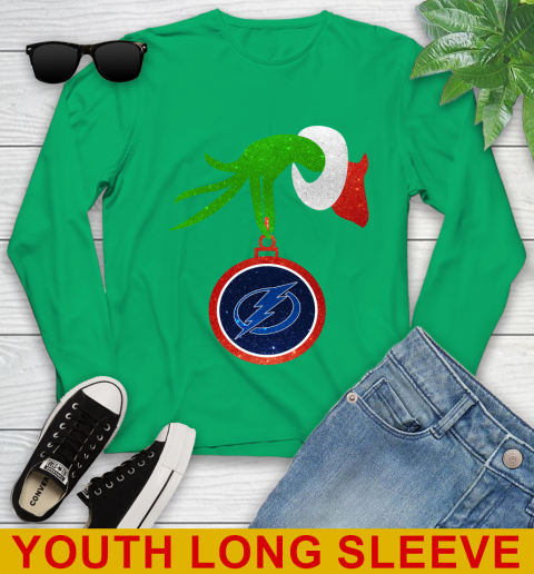 Tampa Bay Lightning Grinch Merry Christmas NHL Hockey Youth Long Sleeve 7