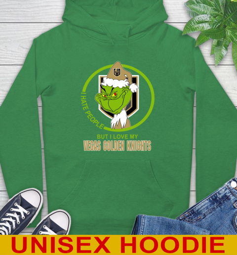Vegas Golden Knights NHL Christmas Grinch I Hate People But I Love My Favorite Hockey Team Hoodie 8