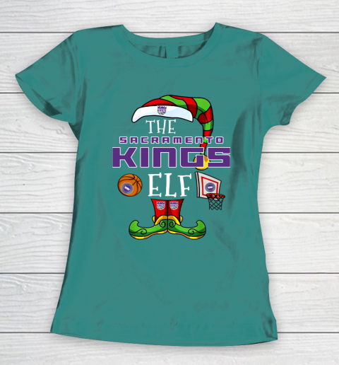 Sacramento Kings Christmas ELF Funny NBA Women's T-Shirt 10