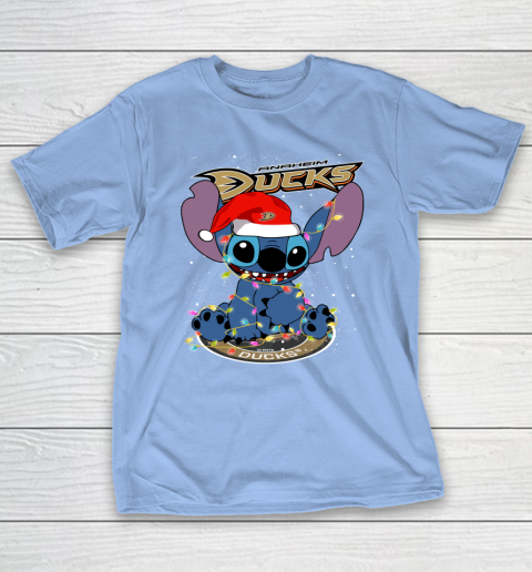 Anaheim Ducks NHL Hockey noel stitch Christmas T-Shirt 8