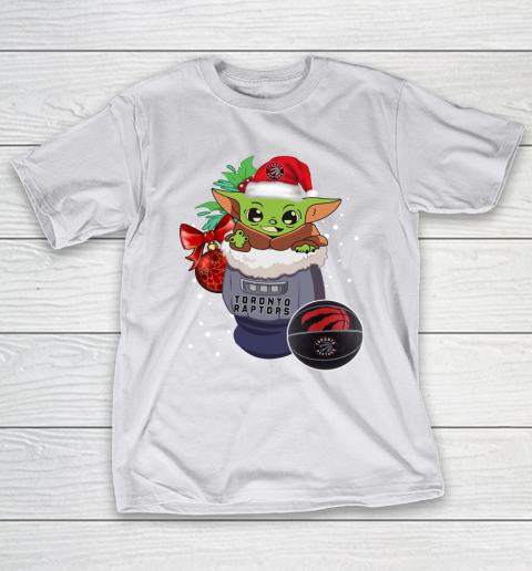 Toronto Raptors Christmas Baby Yoda Star Wars Funny Happy NBA T-Shirt 12