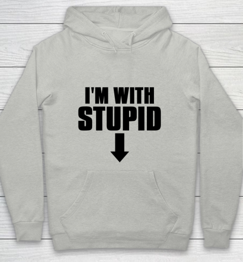 Mens Truthful I'm With Stupid Youth Hoodie