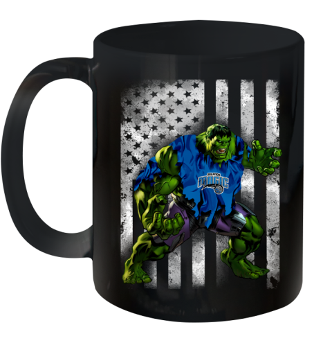 Orlando Magic Hulk Marvel Avengers NBA Basketball American Flag Ceramic Mug 11oz