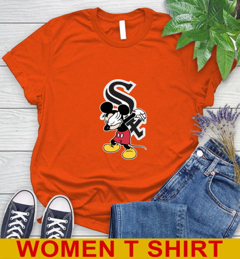 Chicago White Sox MLB Baseball Dabbing Mickey Disney Sports Women's T-Shirt 4