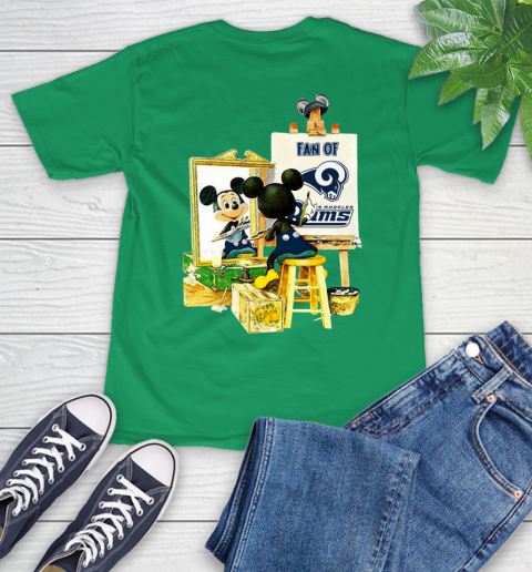 NFL Football Los Angeles Rams Mickey Drawing Shirt 8