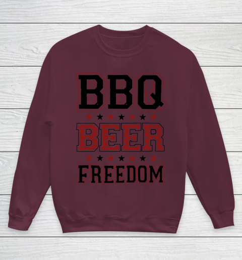 BBQ Beer Freedom Trump Fan Youth Sweatshirt 5