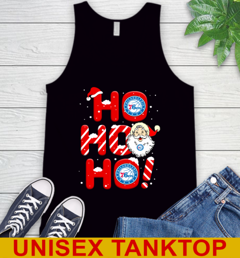 Philadelphia 76ers NBA Basketball Ho Ho Ho Santa Claus Merry Christmas Shirt Tank Top