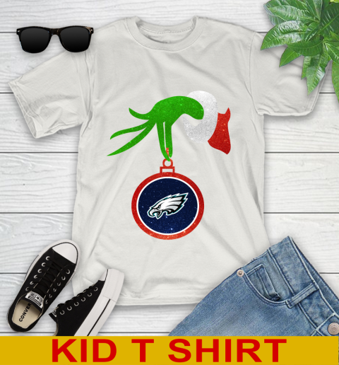 Philadelphia Eagles Grinch Merry Christmas NFL Football Youth T-Shirt 12