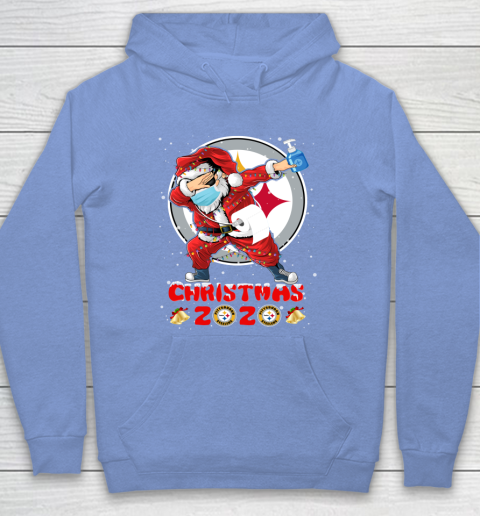 Pittsburgh Steelers Funny Santa Claus Dabbing Christmas 2020 NFL Hoodie 8