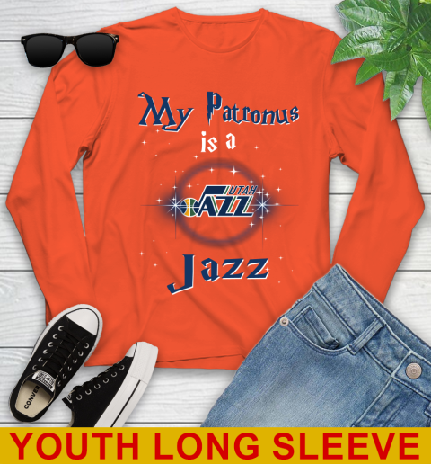 NBA Basketball Harry Potter My Patronus Is A Utah Jazz Youth Long Sleeve 3