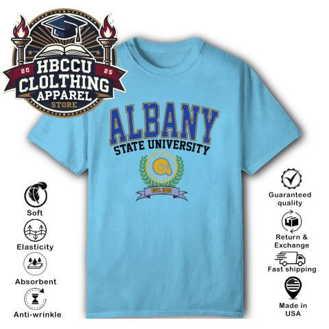 Albany State University ASU HBCU T-Shirt z7m3 albany state university asu hbcu classic t shirt 2 front sky HBCU Clothing Apparel
