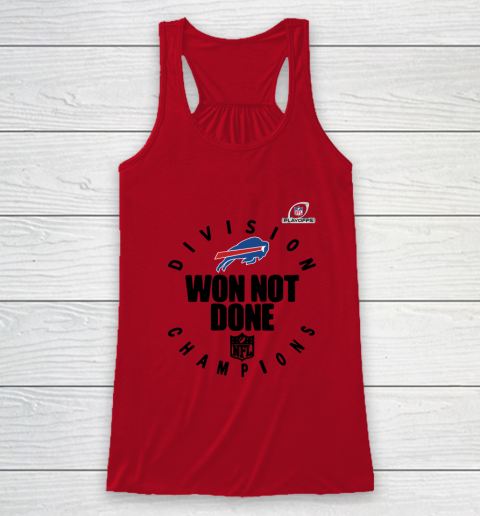 Buffalo Bills East Champions 2020 NFL Playoffs Division Won Not Done Racerback Tank 4
