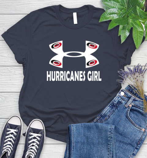 NHL Carolina Hurricanes Girl Under Armour Hockey Sports Women's T-Shirt 14