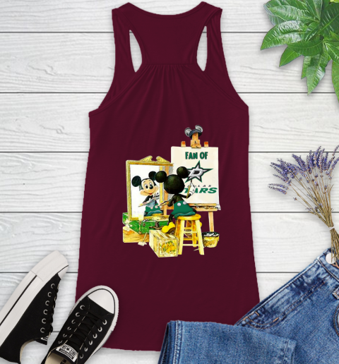 NHL Hockey Dallas Stars Mickey Drawing Shirt 38