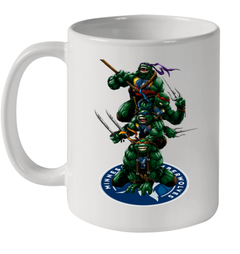 NBA Basketball Minnesota Timberwolves Teenage Mutant Ninja Turtles Shirt Ceramic Mug 11oz