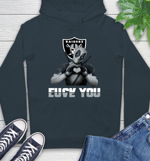 NHL Oakland Raiders Deadpool Love You Fuck You Football Sports Hoodie 7