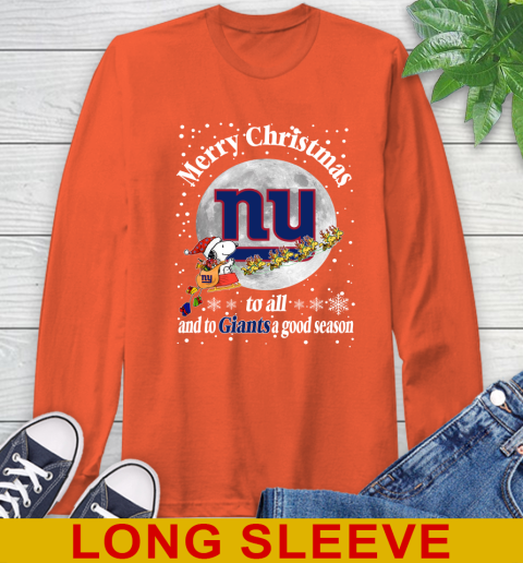 New York Giants Merry Christmas To All And To Giants A Good Season NFL Football Sports Long Sleeve T-Shirt 4