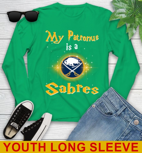 NHL Hockey Harry Potter My Patronus Is A Buffalo Sabres Youth Long Sleeve 7