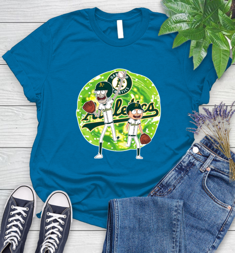 MLB Oakland Athletics Rick And Morty Baseball Sports Women's T-Shirt 7