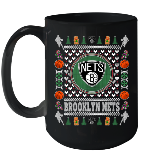 Brooklyn Nets Merry Christmas NBA Basketball Loyal Fan Ceramic Mug 15oz