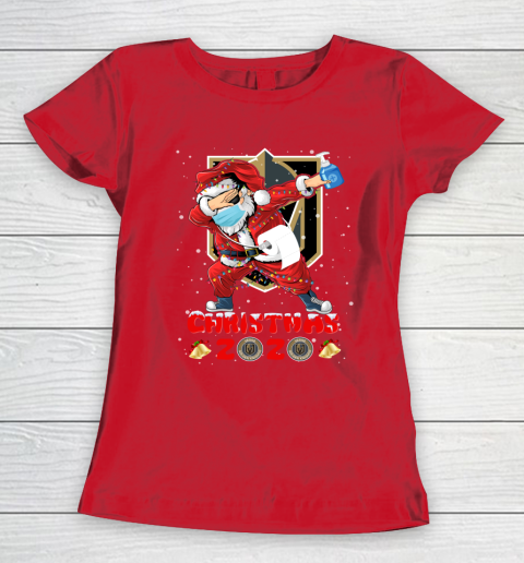 Vegas Golden Knights Funny Santa Claus Dabbing Christmas 2020 NHL Women's T-Shirt 9