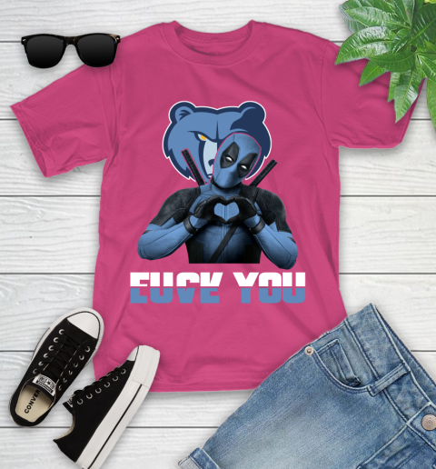 NBA Memphis Grizzlies Deadpool Love You Fuck You Basketball Sports Youth T-Shirt 11
