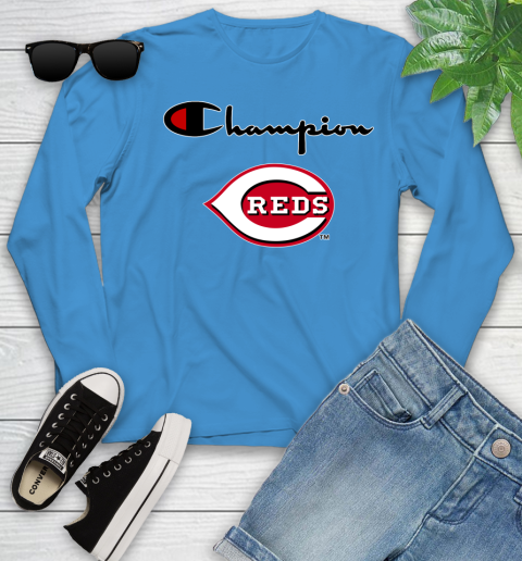MLB Baseball Cincinnati Reds Champion Shirt Youth Long Sleeve 5