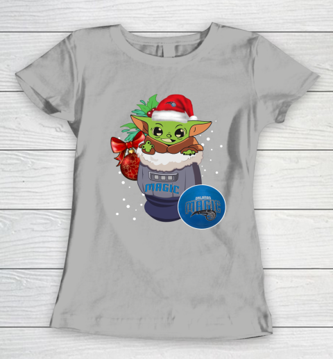Orlando Magic Christmas Baby Yoda Star Wars Funny Happy NBA Women's T-Shirt 11