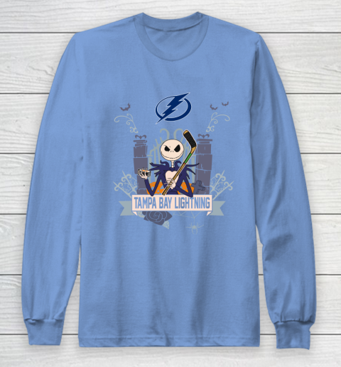 NHL Tampa Bay Lightning Hockey Jack Skellington Halloween Long Sleeve T-Shirt 8
