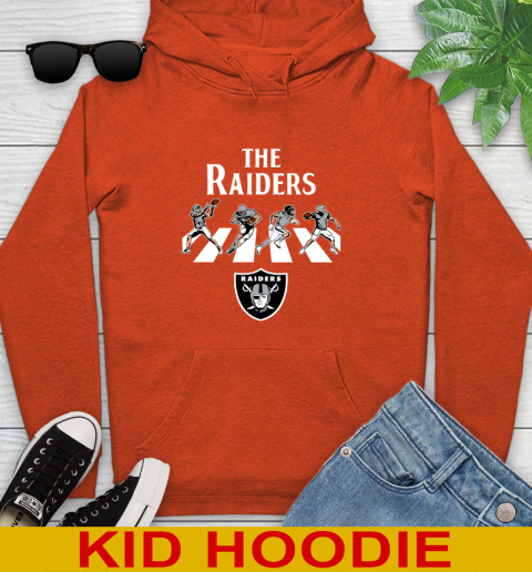 NFL Football Oakland Raiders The Beatles Rock Band Shirt Youth Hoodie 4