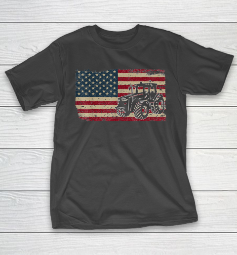 4th Of July Farm Tractors USA Flag Patriotic T-Shirt