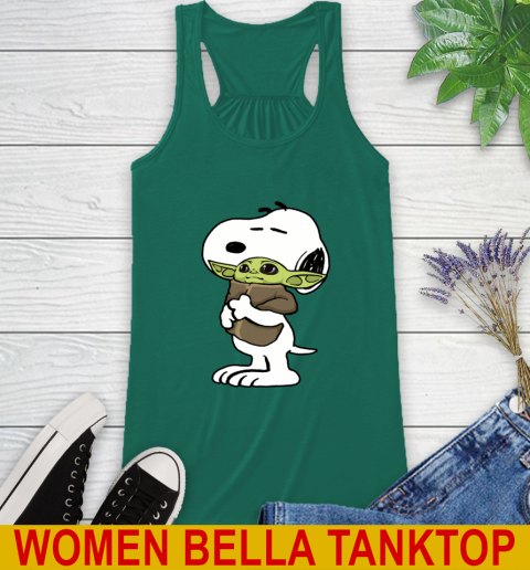 Snoopy Hugging Baby Yoda Shirt 43