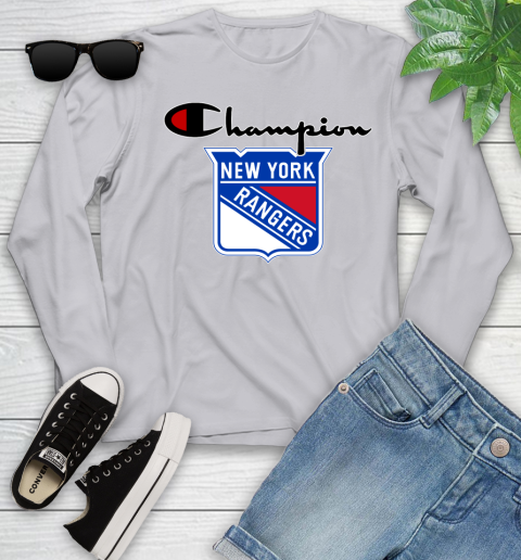 NHL Hockey New York Rangers Champion Shirt Youth Long Sleeve 3