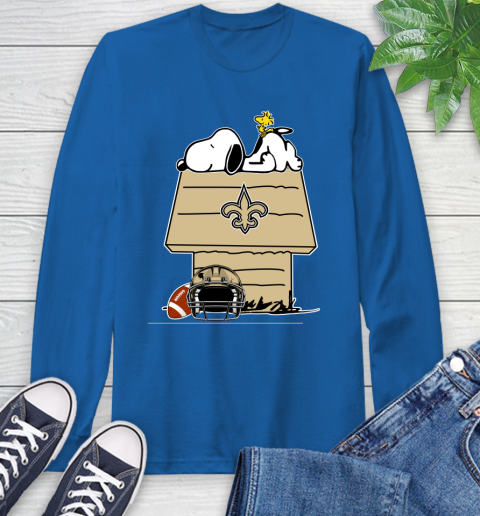 New Orleans Saints NFL Football Snoopy Woodstock The Peanuts Movie Long Sleeve T-Shirt 9