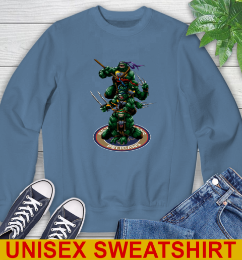 NBA Basketball New Orleans Pelicans Teenage Mutant Ninja Turtles Shirt Sweatshirt 8
