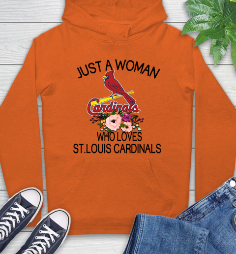 MLB Just A Woman Who Loves St.Louis Cardinals Baseball Sports Hoodie 3
